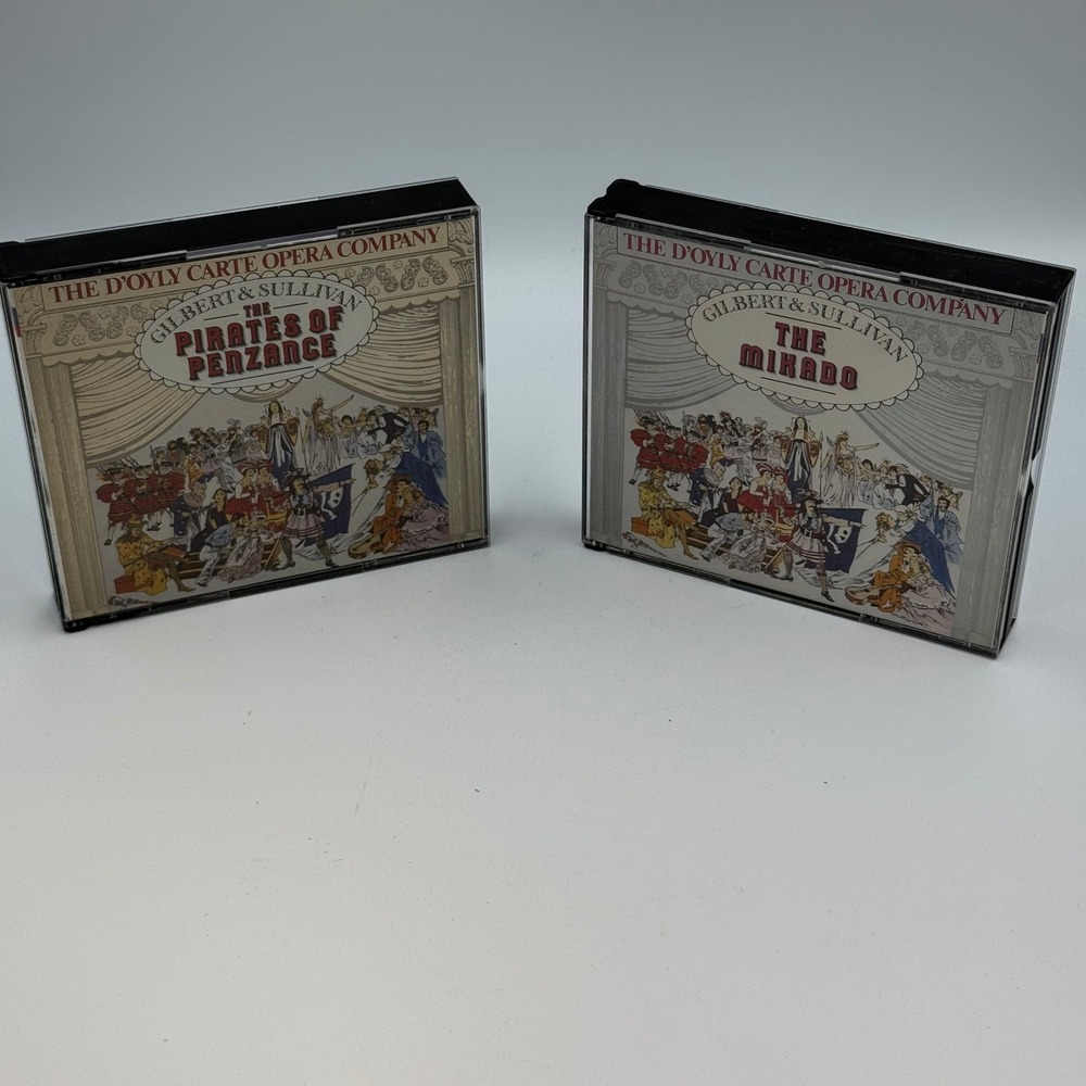 Gilbert‎ and Sullivan Pirates of Penzance & The Mikado D'Oyly Carte 4 CD Lot